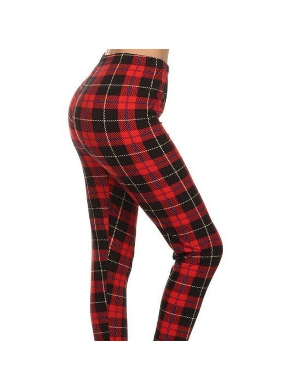 LEGGINGS DEPOT Plaid Print Full Length Leggings Size 18 NWT